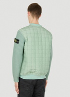 Compass Patch Bomber Jacket in Green