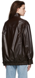 LOW CLASSIC Brown Faux-Leather Jacket