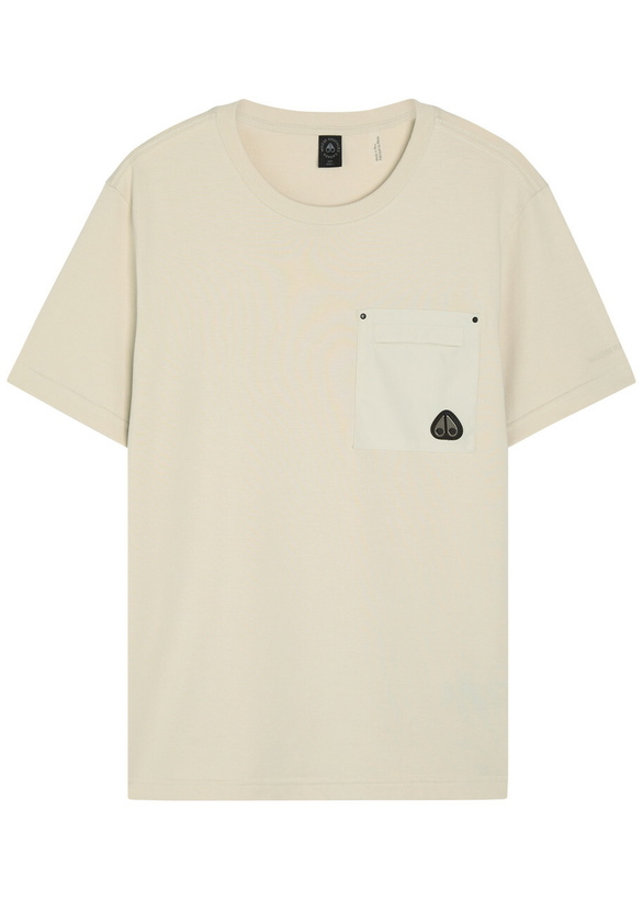 Photo: Moose Knuckles Dalon Logo Cotton T-shirt Cream