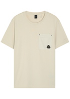 Moose Knuckles Dalon Logo Cotton T-shirt Cream