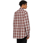 Calvin Klein 205W39NYC Grey Oversized Tartan Check Shirt