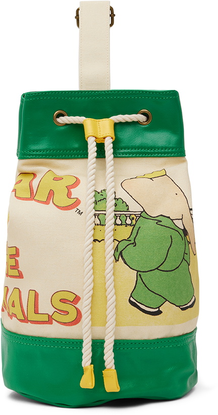 Photo: The Animals Observatory Kids Green & Off-White Babar Backpack