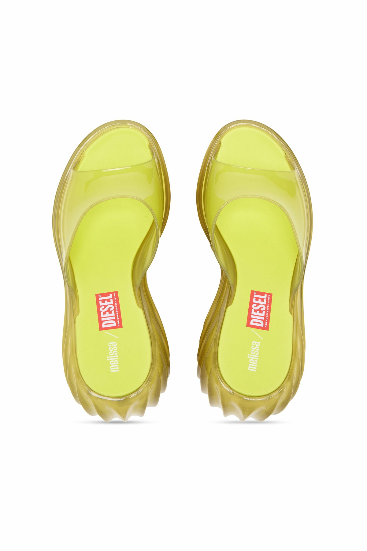Diesel Platform mule in Melflex - Sandals Womens in Yellow