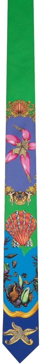 Photo: Versace Multicolor Silk Trésor de la Mer Tie
