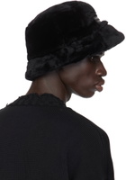 Marni Black Shaved Shearling Bucket Hat