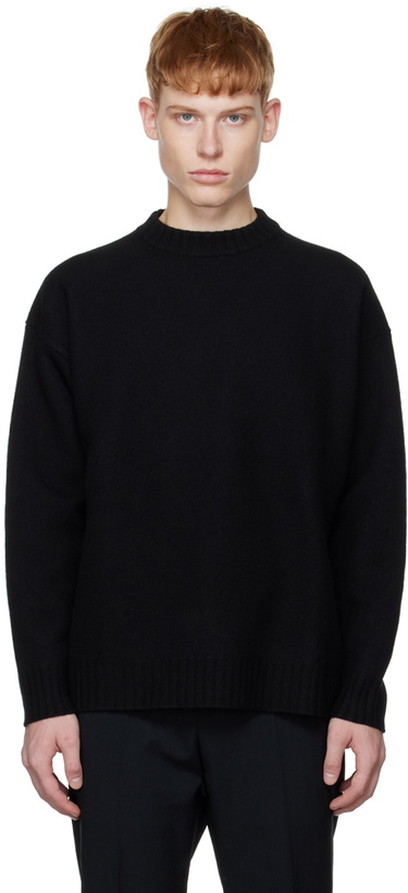 Photo: Jil Sander Black Crewneck Sweater