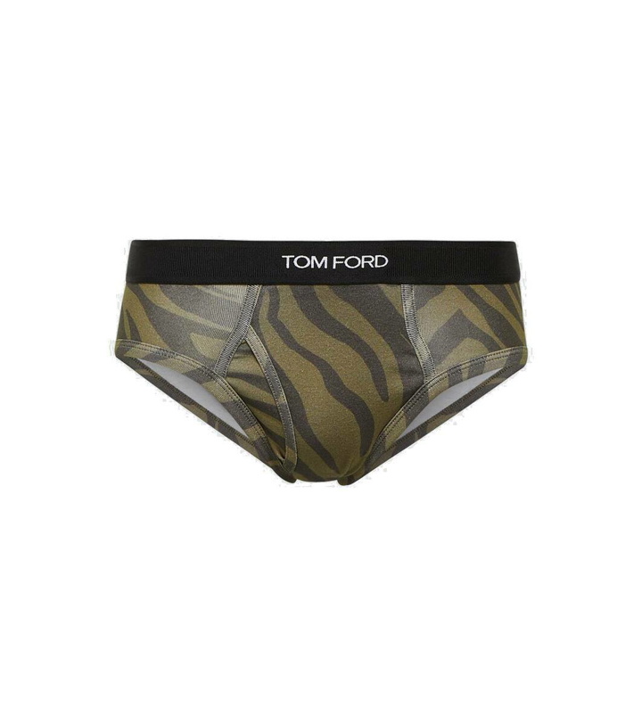 Photo: Tom Ford Printed cotton-blend jersey boxer briefs