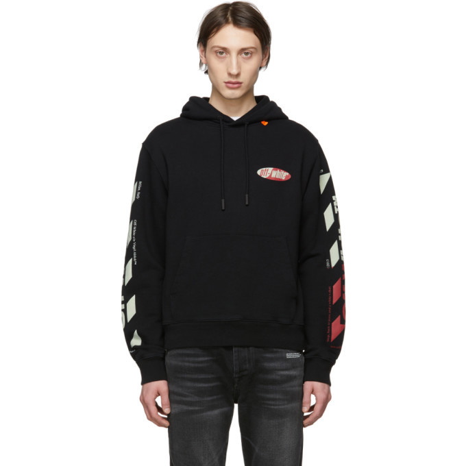 Photo: Off-White Black and Red Diag Logo Hoodie
