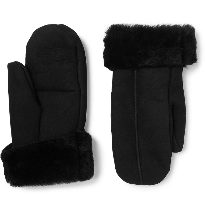 Photo: Dents - Inverness Shearling Mittens - Black