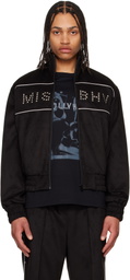 MISBHV Black Star Faux Suede Track Jacket