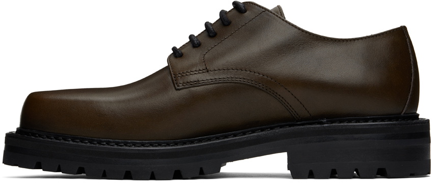 Dries Van Noten Khaki Leather Derbys