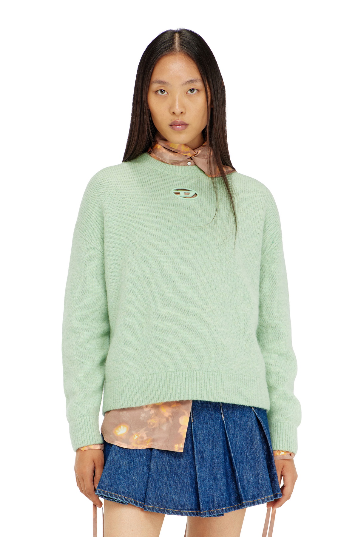 Diesel Jumper in wool and alpaca blend - Knitwear Womens in Green