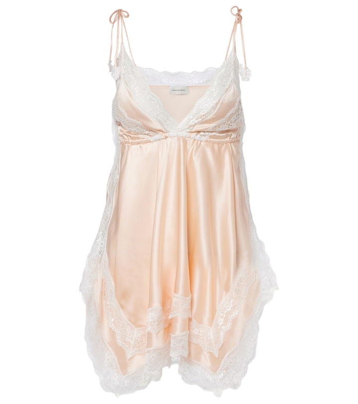 Photo: Magda Butrym Lace-trimmed silk satin camisole