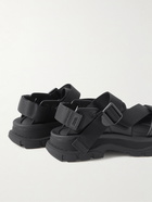 Alexander McQueen - Webbing-Trimmed Leather Sandals - Black