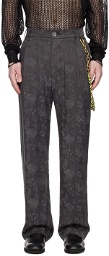 Song for the Mute Gray Floral Trousers