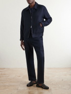 Frescobol Carioca - Tomas Cotton and Linen-Blend Blouson Jacket - Blue