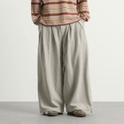 Anglan Men's Double Valley Tuck Sweat Pants in Melange Grey