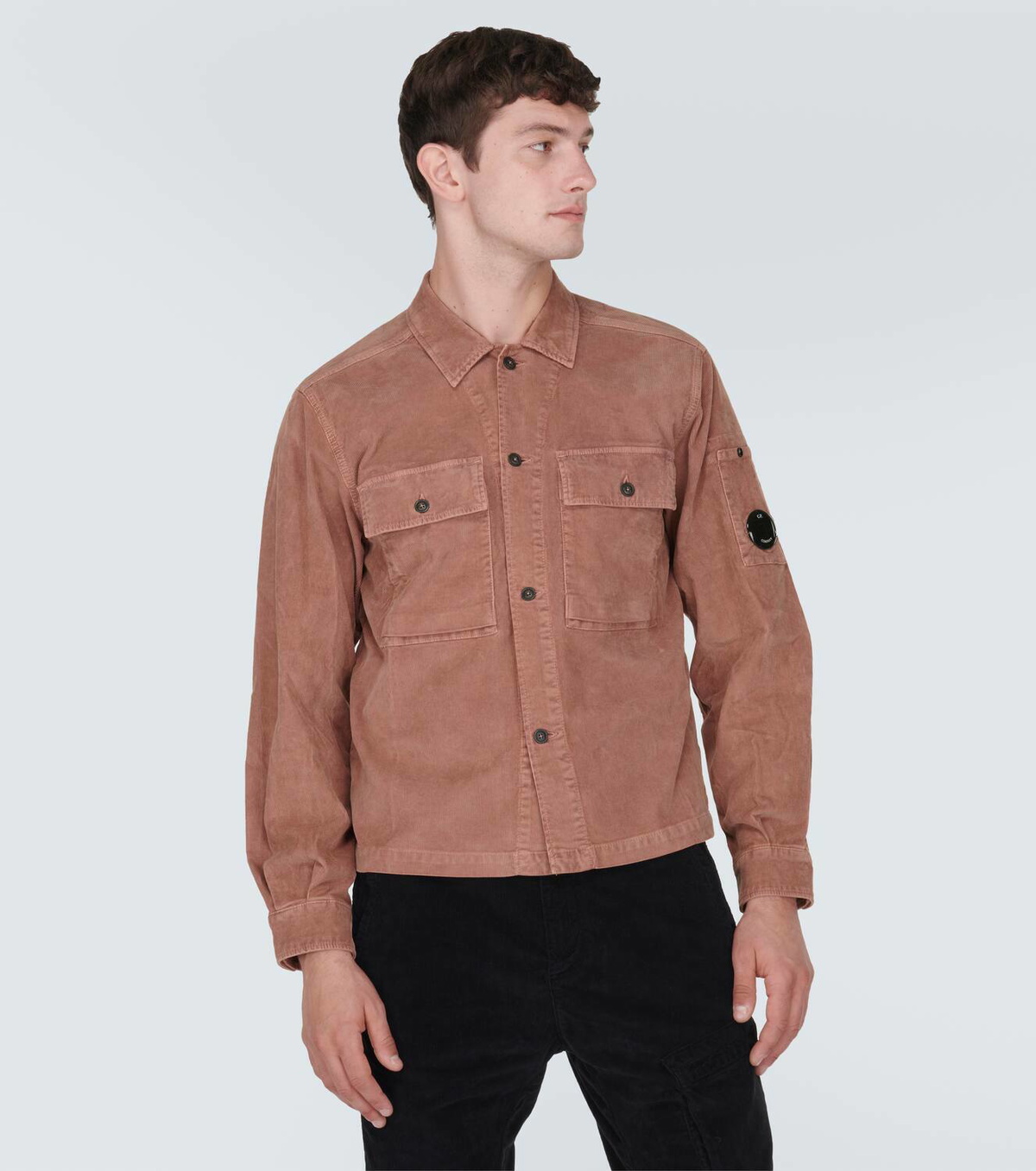 C.P. COMPANY CORDUROY FULL ZIP HOODED Cotton-blend corduroy 
