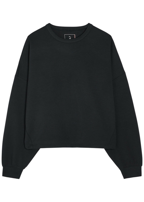 Photo: Nike Cropped Jersey Sweatshirt Black Grey