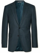 Canali - Houndstooth Wool Suit Jacket - Blue