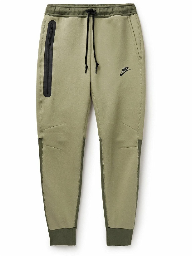 Photo: Nike - Tapered Cotton-Blend Tech Fleece Sweatpants - Green