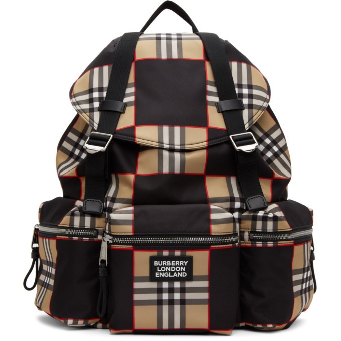 Photo: Burberry Black and Beige Archie Backpack