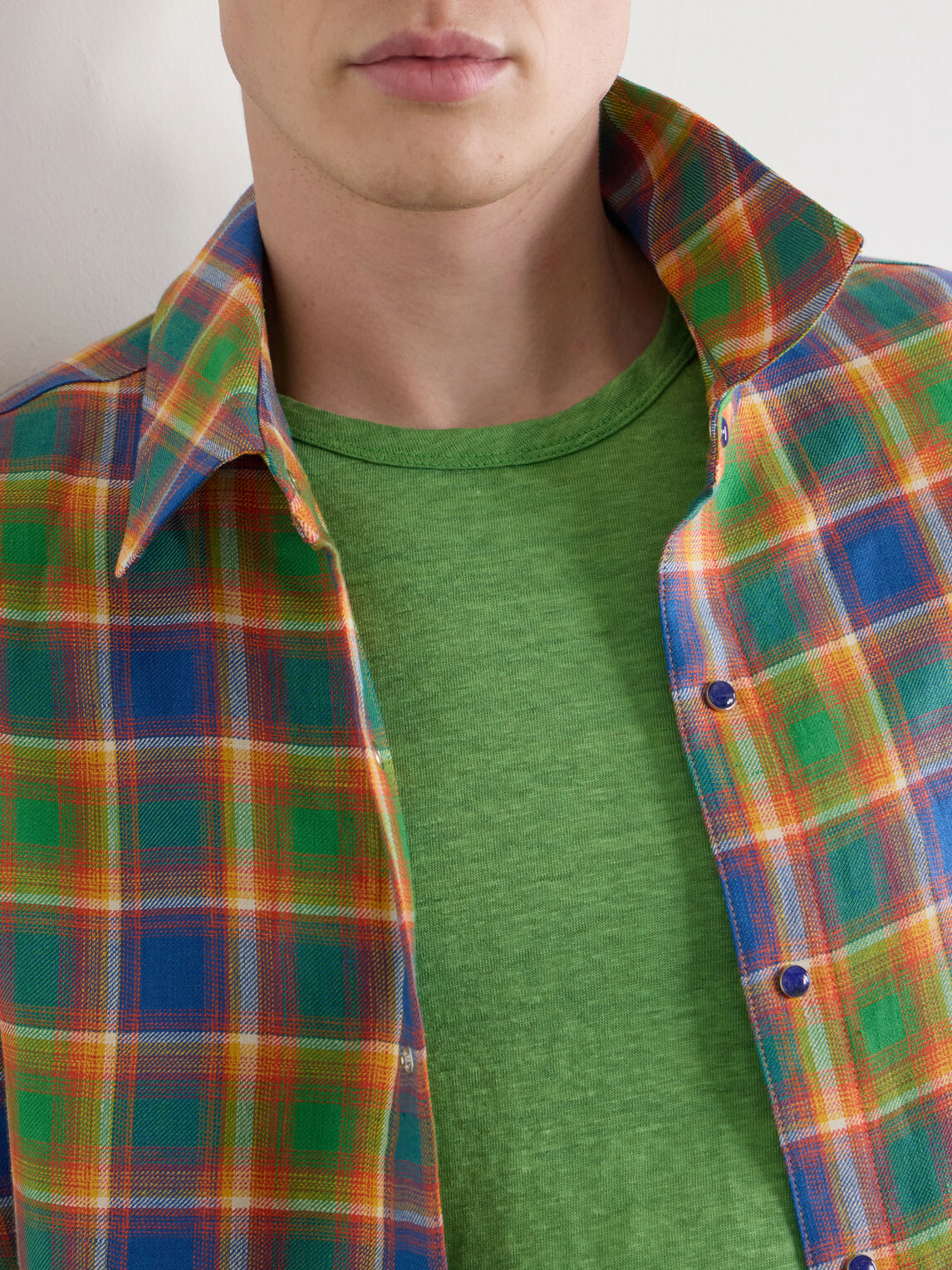God's True Cashmere - Signature Linen T-Shirt - Green