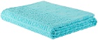Versace Blue Allover Polka Dot Bath Towel