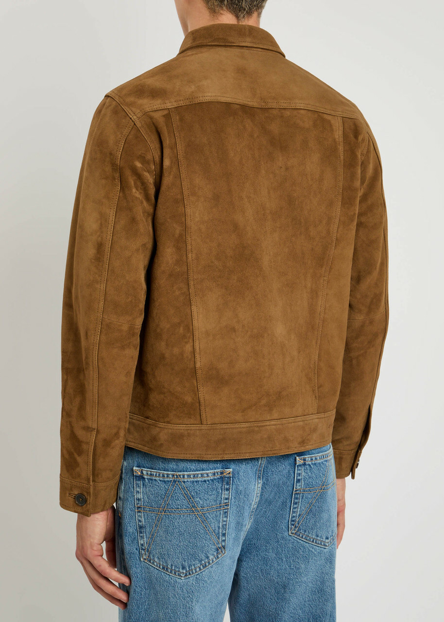 Officine Générale Lazlo Suede Jacket Brown