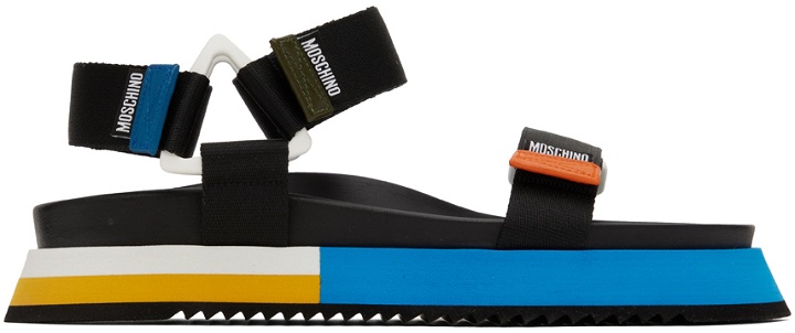Photo: Moschino Multicolor Logo Sandals