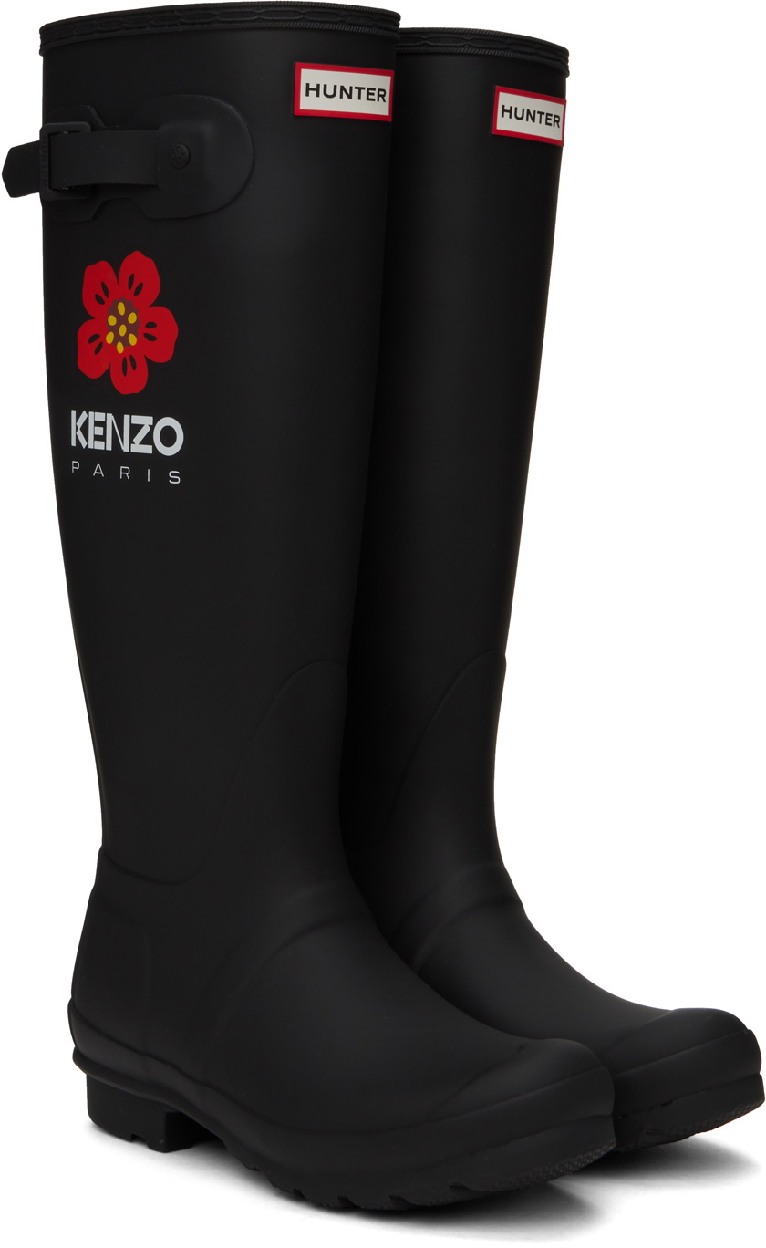 Kenzo Black Kenzo Paris Hunter Edition Wellington Boots
