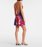 Pucci Orchidee satin jersey minidress