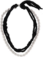 Jil Sander Black & Silver Link Necklace