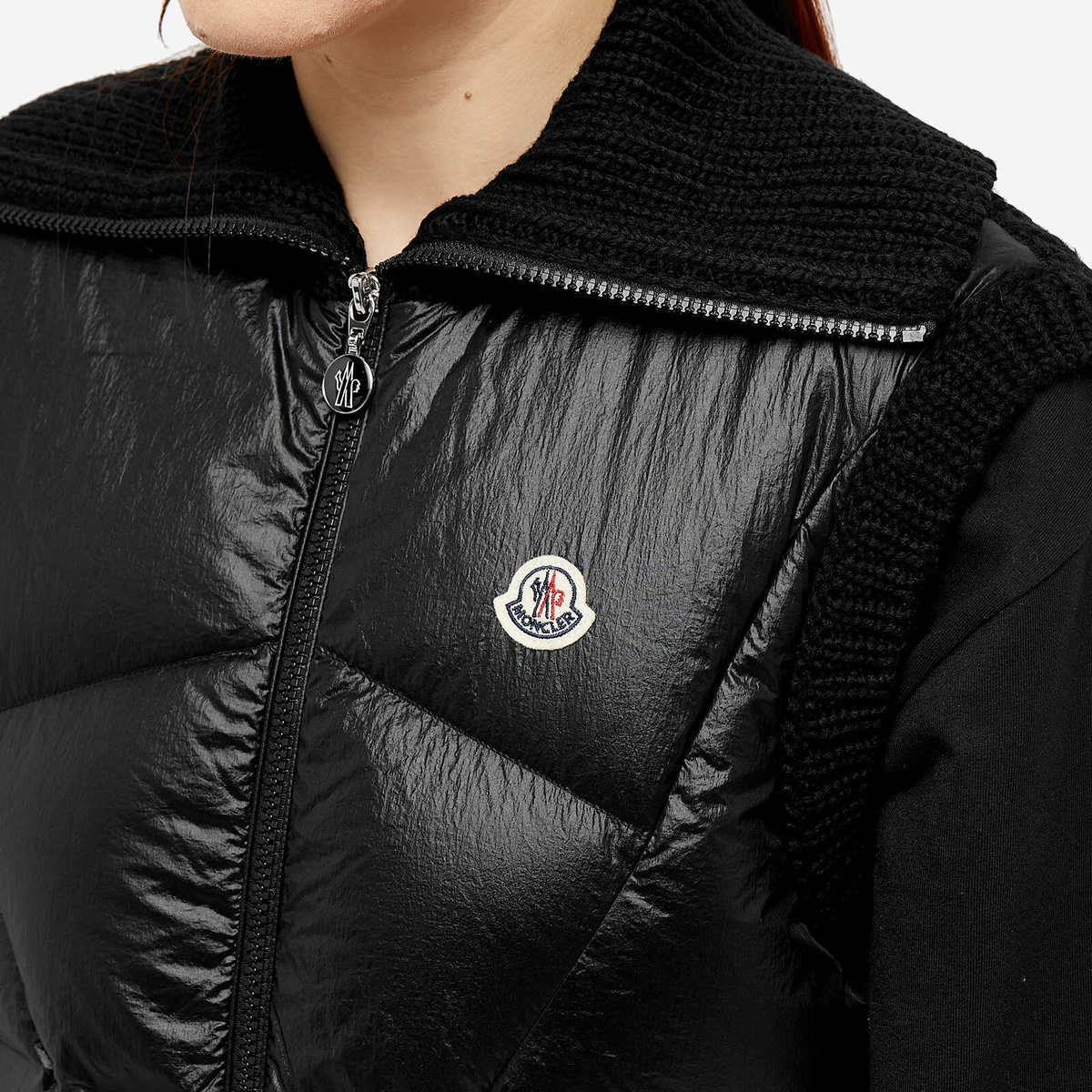 Moncler Women's Knit Back Vest in Black Moncler