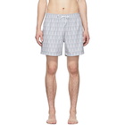 Amiri Grey Dagger Monogram Swim Shorts