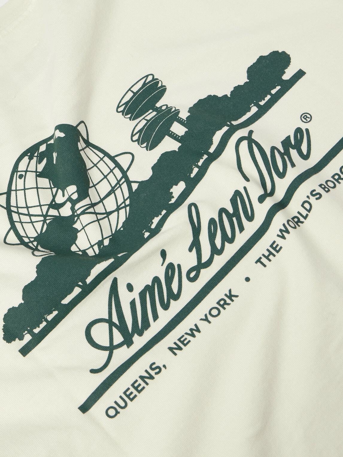 Aimé Leon Dore - Unisphere Logo-Print Cotton-Jersey T-Shirt - Neutrals
