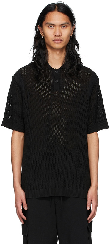 Photo: ANDREĀDAMO SSENSE Exclusive Black Viscose Polo