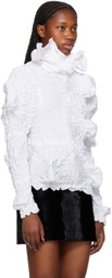 Feben White Classic Twist Blouse