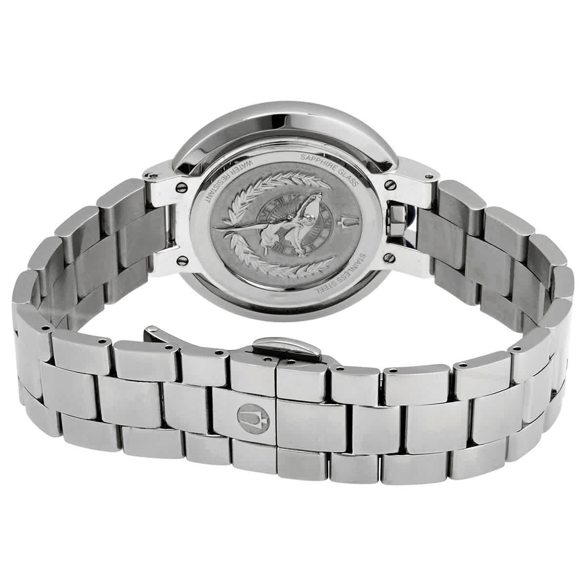 Bulova RUBAIYAT Quartz Diamond Blue Dial Ladies Watch 96R225