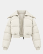 Steve Madden John Puffer Coats in Cream