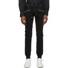 Balmain Black Slim-Fit Ribbed Jeans