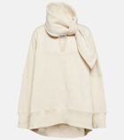 The Attico Tie-neck cotton fleece sweatshirt