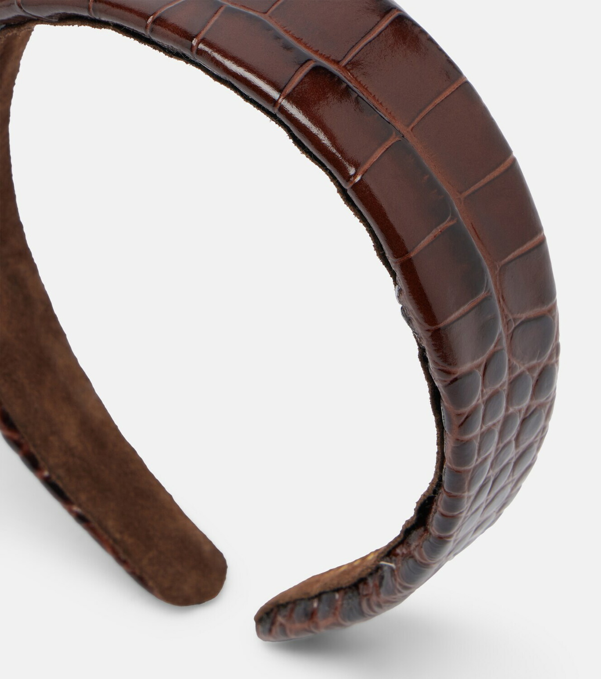 Jennifer Behr Cruz croc-effect leather headband