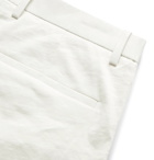 Theory - Curtis Slim-Fit Stretch Linen-Blend Shorts - White