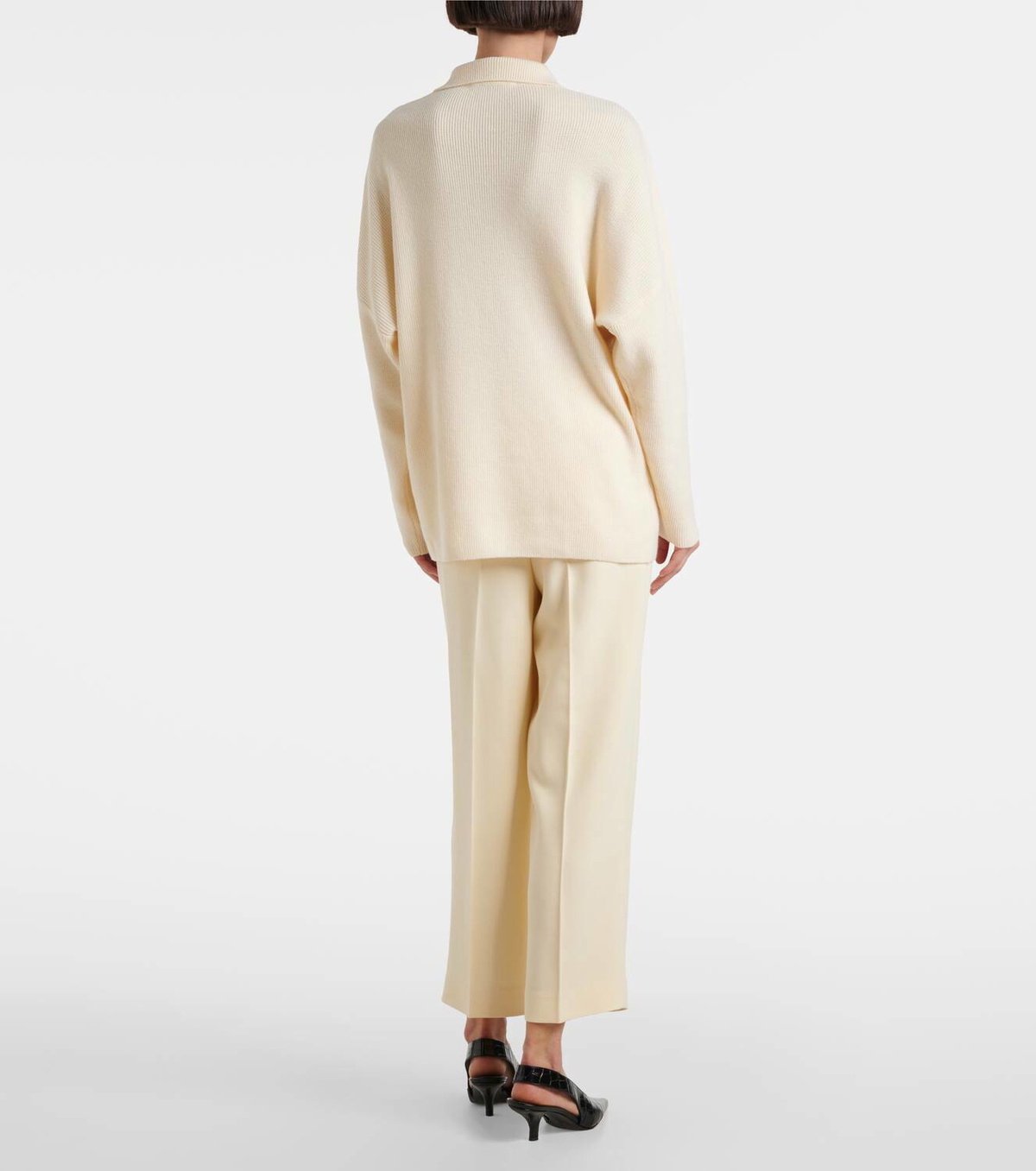 Fforme Louise wool and cashmere polo sweater