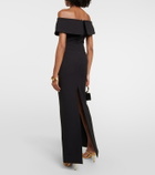Safiyaa Elowen high-rise crêpe maxi skirt