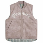 Pleasures Men's Horns Reversible Vest in Mauve