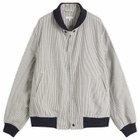 Engineered Garments Men's LL Jacket in Navy Seersucker Stripe
