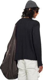 Tondolo Black Cotton Jersey Oversized T-shirt