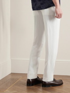 Canali - Straight-Leg Linen and Silk-Blend Trousers - White